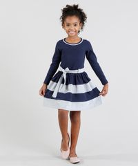 Vestido-Infantil-com-Recortes-e-Laco-Manga-Longa-Azul-Marinho-9420685-Azul_Marinho_3