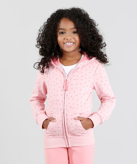 Blusao-Infantil-Estampado-de-Poa-com-Capuz-em-Moletom-Rosa-Claro-9362179-Rosa_Claro_1