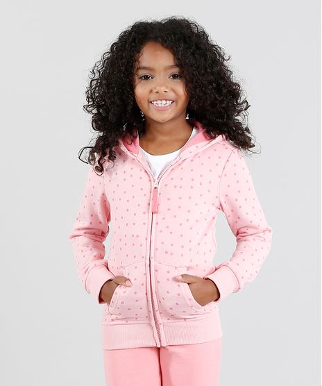 Blusao-Infantil-Estampado-de-Poa-com-Capuz-em-Moletom-Rosa-Claro-9362179-Rosa_Claro_1