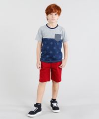 Camiseta-Infantil-com-Recorte-e-Bolso-Manga-Curta-Gola-Careca-Cinza-Mescla-9442040-Cinza_Mescla_3