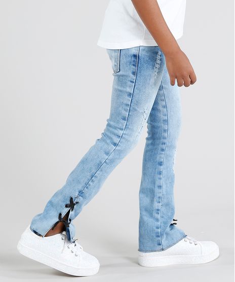 Calca-Jeans-Infantil-com-Puidos-e-Lace-Up-Azul-Claro-9413240-Azul_Claro_1