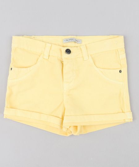 Short-Color-Infantil-com-Bolsos-Barra-Dobrada-Amarelo-9243179-Amarelo_1