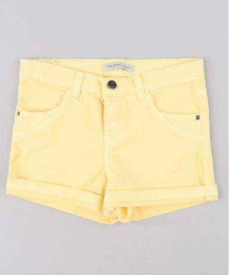 Short-Color-Infantil-com-Bolsos-Barra-Dobrada-Amarelo-9243179-Amarelo_1