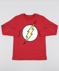 Camiseta-Infantil-The-Flash-Manga-Longa-Gola-Careca-Vermelha-9465486-Vermelho_1