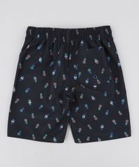 Bermuda-Surf-Infantil-Estampada-de-Abacaxi-com-Cordao-Preta-9475447-Preto_2