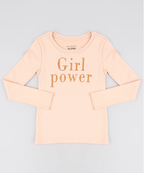 Blusa-Infantil-Canelada--Girl-Power--com-Glitter-Manga-Longa-Decote-Redondo-Laranja-Claro-9457398-Laranja_Claro_1