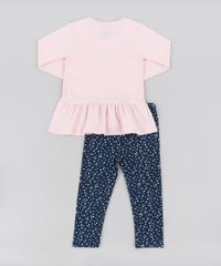 Conjunto-Infantil-de-Blusa-com-Babado-Manga-Longa-Rosa-Claro---Calca-Legging-Estampada-de-Coracoes-Azul-Marinho-9425667-Azul_Marinho_2