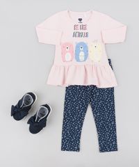Conjunto-Infantil-de-Blusa-com-Babado-Manga-Longa-Rosa-Claro---Calca-Legging-Estampada-de-Coracoes-Azul-Marinho-9425667-Azul_Marinho_3