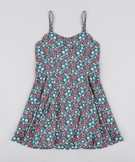 Vestido-Infantil-Estampado-Floral-com-No-Alca-Fina-Verde-9328161-Verde_1