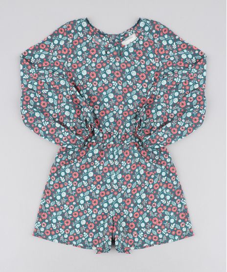 Macaquinho-Infantil-Estampado-Floral-Manga-Longa-Verde-9371288-Verde_1