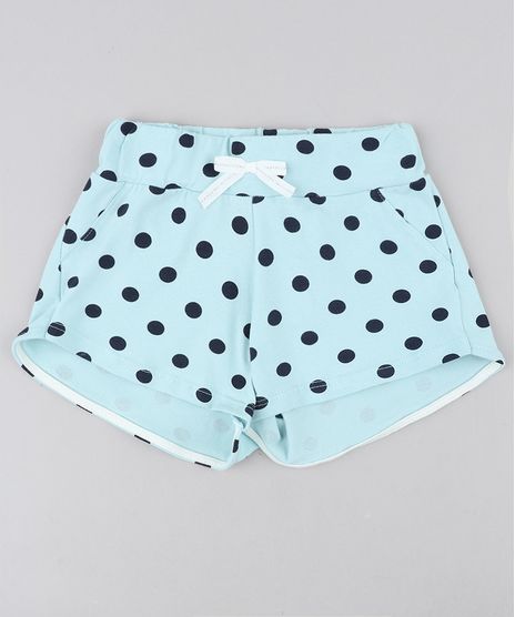 Short-Infantil-Estampado-de-Poa-com-Laco-Verde-Claro-9405576-Verde_Claro_1