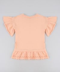 Blusa-Infantil-com-Laise-Manga-Curta-Decote-Redondo-Laranja-Claro-9467832-Laranja_Claro_2