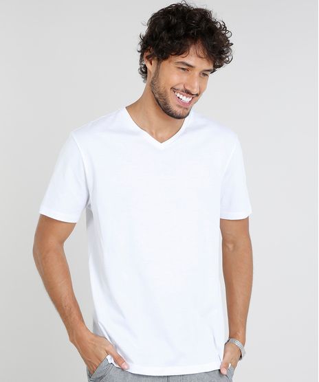 Camiseta-Masculina-Basica-Manga-Curta-Gola-V-Branca-8472834-Branco_1