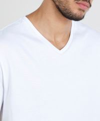 Camiseta-Masculina-Basica-Manga-Curta-Gola-V-Branca-8472834-Branco_4