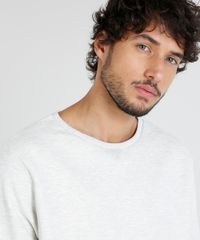 Blusao-Masculino-Basico-Mescla-em-Moletom-Bege-Claro-9467270-Bege_Claro_4