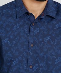 Camisa-Masculina-Slim-Estampada-de-Folhagem-Manga-Curta-Azul-Marinho-9252883-Azul_Marinho_4