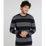 Sueter-Masculino-Listrado-em-Trico-Preto-9364115-Preto_1