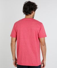 Camiseta-Masculina-com-Estampa-de-Urso-Manga-Curta-Gola-Careca-Vermelha-9451322-Vermelho_2