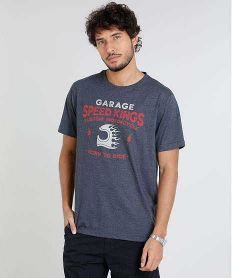 Camiseta-Masculina--Garage-Speed-Kings--Manga-Curta-Gola-Careca-Cinza-Mescla-Escuro-9451321-Cinza_Mescla_Escuro_1