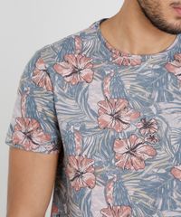 Camiseta-Masculina-Slim-Fit-Estampada-Floral-Manga-Curta-Gola-Careca-Rose-9449591-Rose_4