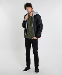 Camiseta-Masculina-Basica-Listrada-Manga-Curta-Gola-V-Verde-Militar-9447467-Verde_Militar_3
