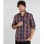 Camisa-Masculina-Comfort-Estampada-Xadrez-com-Bolso-Manga-Longa-Azul-Marinho-9445207-Azul_Marinho_1