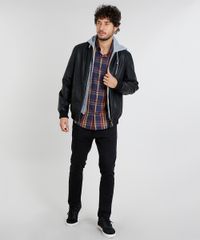 Camisa-Masculina-Comfort-Estampada-Xadrez-com-Bolso-Manga-Longa-Azul-Marinho-9445207-Azul_Marinho_3