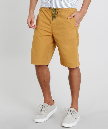 Bermuda-Masculina-com-Bolsos-e-Cordao-Mostarda-9447353-Mostarda_1 Bermuda-Masculina-com-Bolsos-e-Cordao-Mostarda-9447353-Mostarda_1