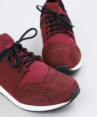Tenis-Masculino-Running-com-Recortes-Vinho-9469823-Vinho_2