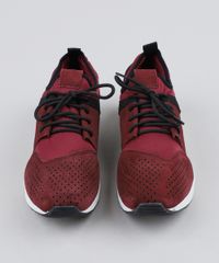 Tenis-Masculino-Running-com-Recortes-Vinho-9469823-Vinho_4
