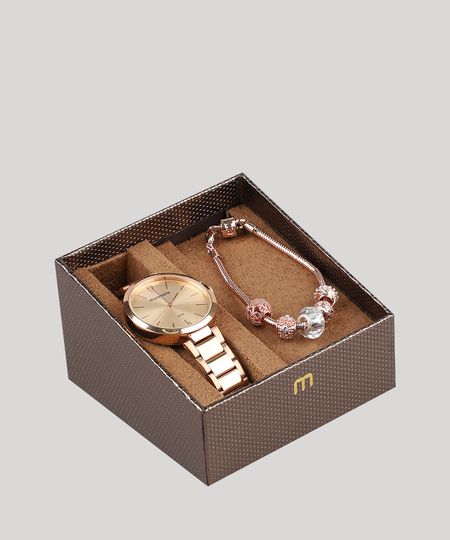 Kit-de-Relogio-Analogico-Mondaine-Feminino---Pulseira---53719LPMGRE1K1-Rose-9527751-Rose_1