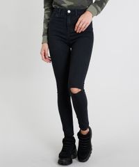 Calca-Jeans-Feminina-Super-Skinny-com-Rasgos-Preta-9453713-Preto_1
