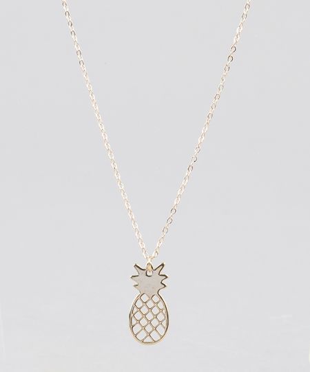 Colar-Feminino-com-Pingente-de-Abacaxi-Dourado-9435784-Dourado_1