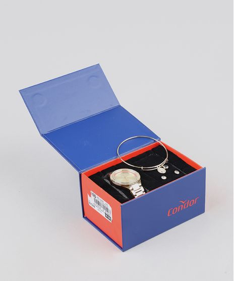 Kit-de-Relogio-Analogico-Condor-Feminino---Brinco---Pulseira---CO2035MQIK4D-Dourado-9526677-Dourado_1