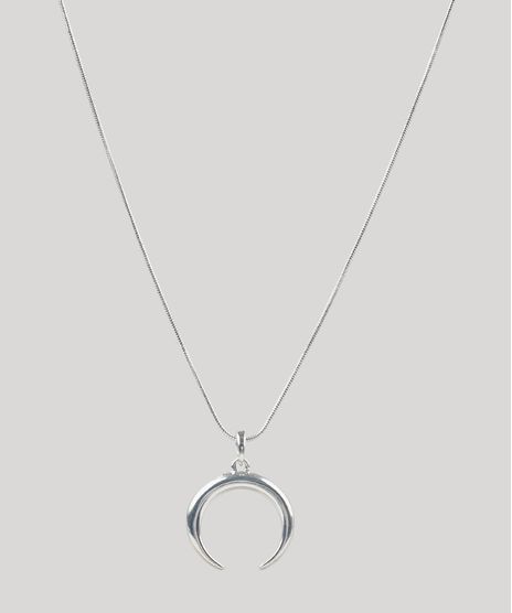Colar-Feminino-com-Pingente-Meia-Lua-Prateado-9435791-Prateado_1