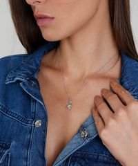 Colar-Feminino-com-Pingente-de-Flamingo-Prateado-9435792-Prateado_2