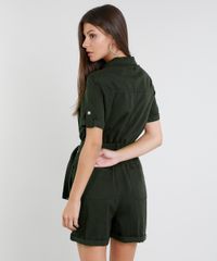 Macaquinho-de-Sarja-Feminino-com-Bolsos-Manga-Curta-Verde-Militar-9470539-Verde_Militar_2