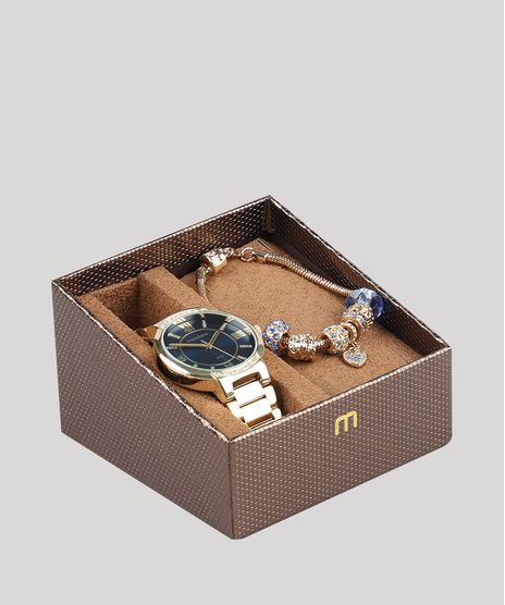 Kit-de-Relogio-Analogico-Mondaine-Feminino---Pulseira---99300LPMGDE2K1-Dourado-9527679-Dourado_1