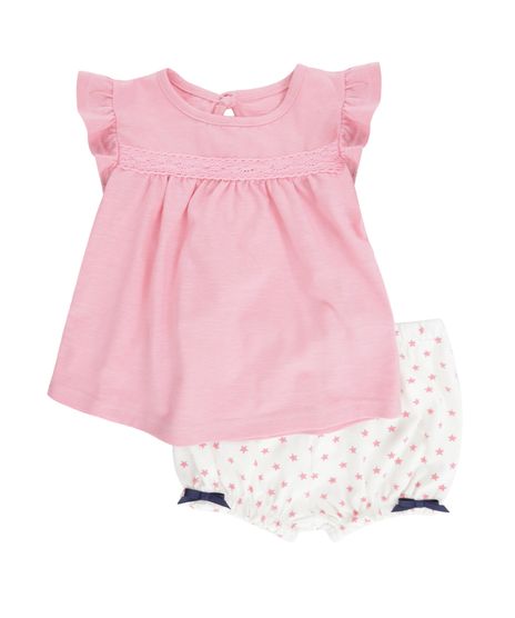 Conjunto-de-Blusa-Rosa---Short-com-Estampa-de-Estrelas-Off-White-8316942-Off_White_1