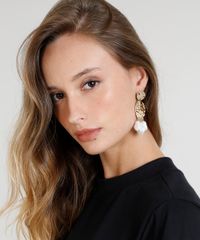 Brinco-Feminino-Mindset-com-Metal-e-Perola-Dourado-9484530-Dourado_2