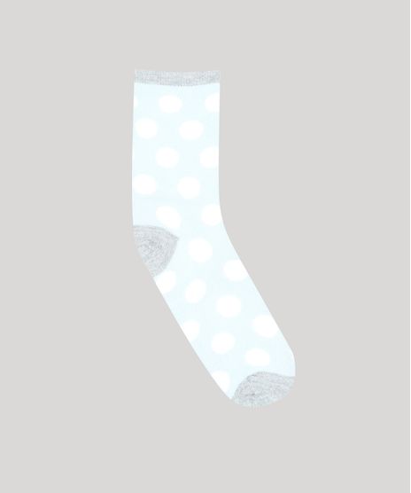 Meias-Femininas-Cano-Alto-Estampada-de-Poa-Azul-Claro-9423078-Azul_Claro_1