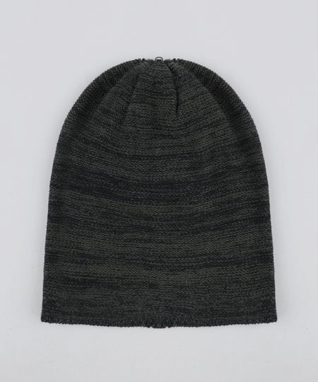 Gorro-Masculino-em-Trico-Mescla-Verde-Militar-8903243-Verde_Militar_1