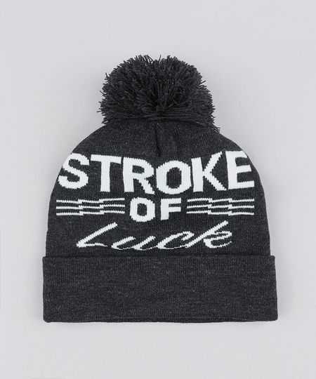 Gorro-Masculino-em-Trico-com-Pompom-Cinza-Mescla-Escuro-8903310-Cinza_Mescla_Escuro_1