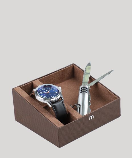 Kit-de-Relogio-Analogico-Mondaine-Masculino---Canivete---83450G0MVNH1KA-Prateado-9527643-Prateado_1