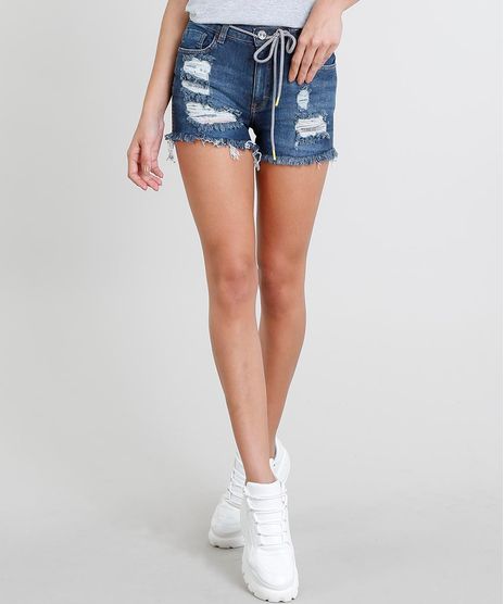 Short-Jeans-Feminino-Reto-Destroyed-com-Cadarco-Azul-Escuro-9463415-Azul_Escuro_1