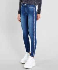 Calca-Jeans-Feminina-Sawary-Cigarrete-com-Faixa-Lateral-Animal-Print-Azul-Escuro-9472030-Azul_Escuro_1