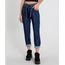Calca-Jeans-Feminina-Mom-Clochard-com-Faixa-para-Amarrar-Azul-Escuro-9463410-Azul_Escuro_1