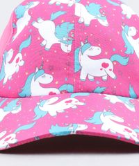 Bone-Infantil-Aba-Curva-Com-Estampa-de-Unicornio-e-Protetor-Pink-9465575-Pink_4