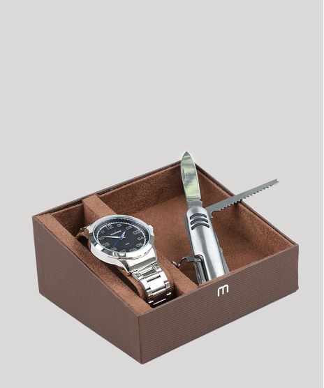Kit-de-Relogio-Analogico-Mondaine-Masculino---Canivete---99142G0MVNE1K1-Prateado-9527826-Prateado_1