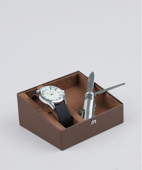 Kit-de-Relogio-Analogico-Mondaine-Masculino---Canivete---99212G0MVNI1KA-Prateado-9527845-Prateado_1